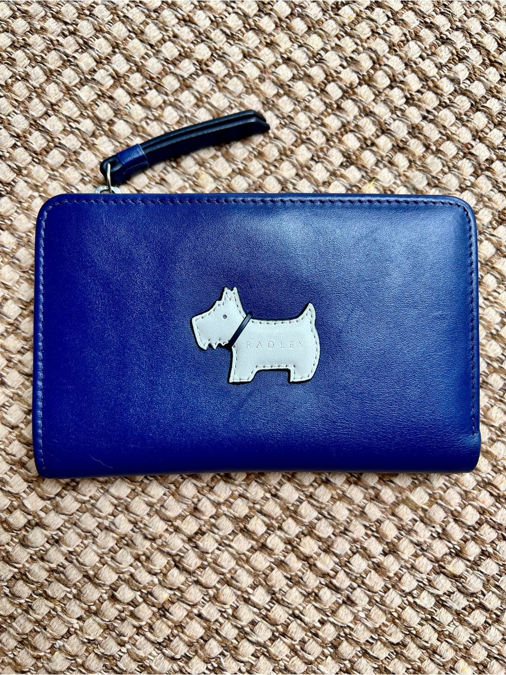 🐶Radley London Blue Leather Scottie Dog Zip Around Wallet